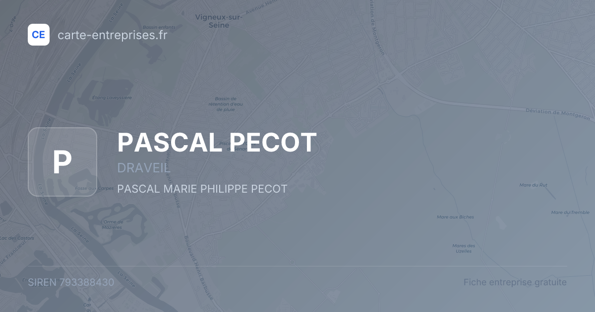 PASCAL PECOT — 793388430 — fiche entreprise