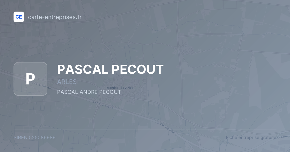 PASCAL PECOUT — 525086989 — fiche entreprise
