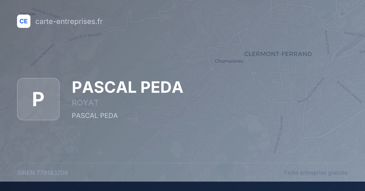 PASCAL PEDA — 779183706 — fiche entreprise