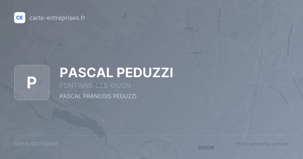 PASCAL PEDUZZI — 403714959 — fiche entreprise