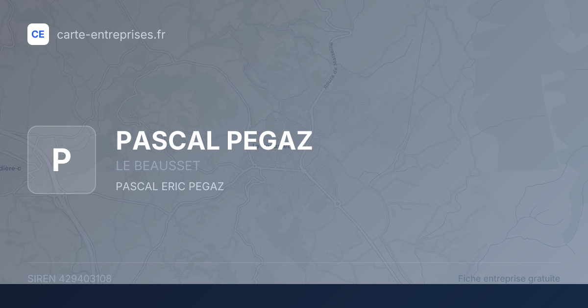 PASCAL PEGAZ — 429403108 — fiche entreprise