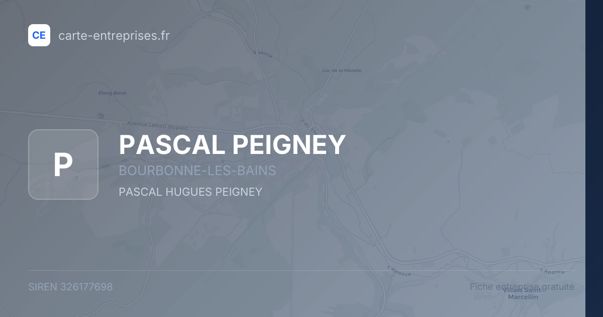PASCAL PEIGNEY — 326177698 — fiche entreprise