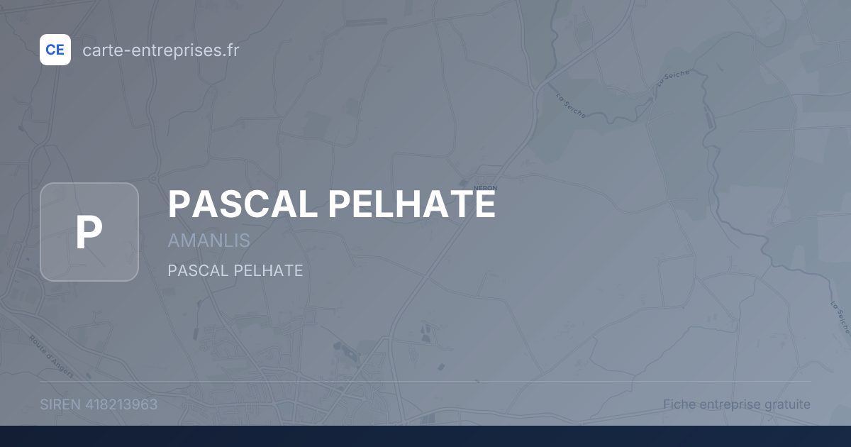 PASCAL PELHATE — 418213963 — fiche entreprise