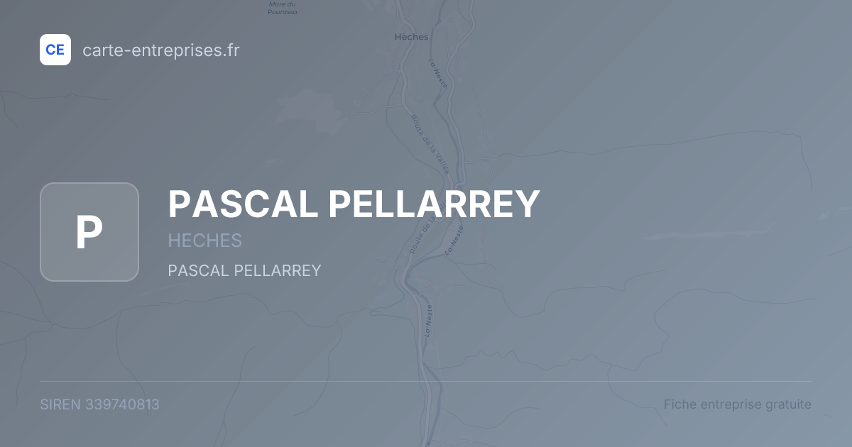 PASCAL PELLARREY — 339740813 — fiche entreprise