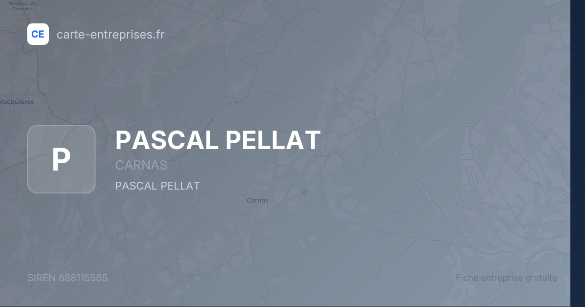 PASCAL PELLAT — 888115565 — fiche entreprise