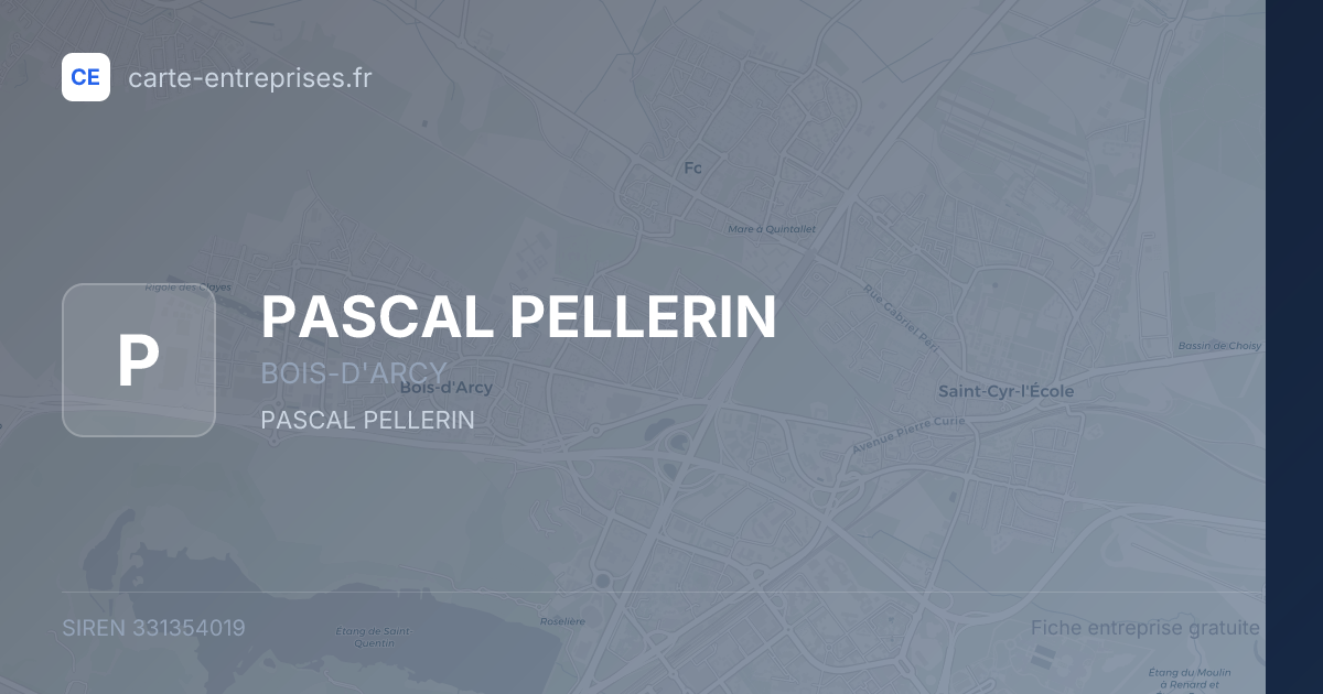 PASCAL PELLERIN — 331354019 — fiche entreprise