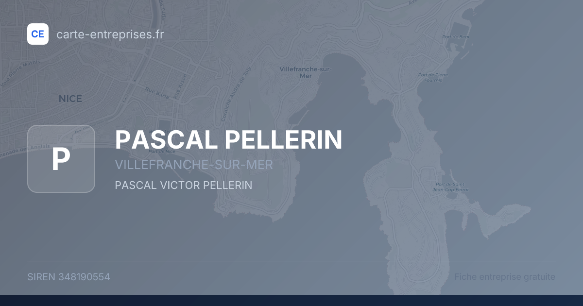PASCAL PELLERIN — 348190554 — fiche entreprise