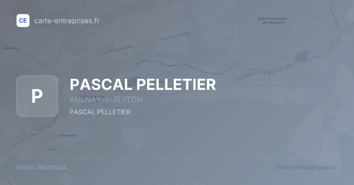 PASCAL PELLETIER — 798201034 — fiche entreprise