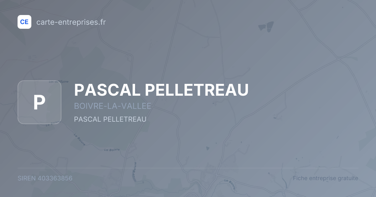 PASCAL PELLETREAU — 403363856 — fiche entreprise