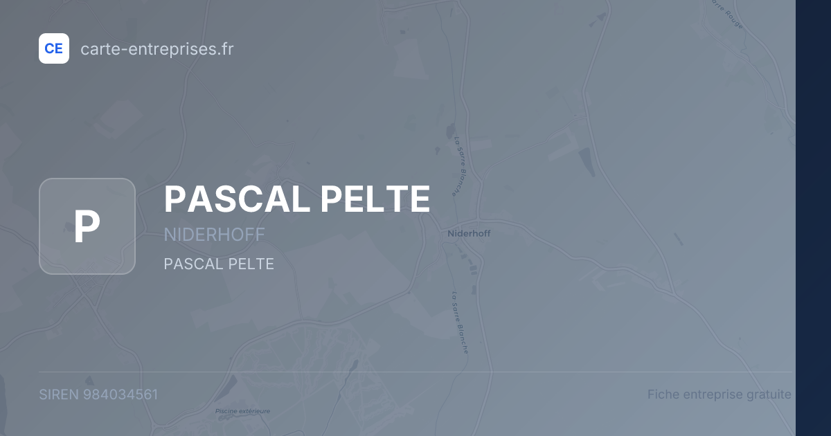 PASCAL PELTE — 984034561 — fiche entreprise
