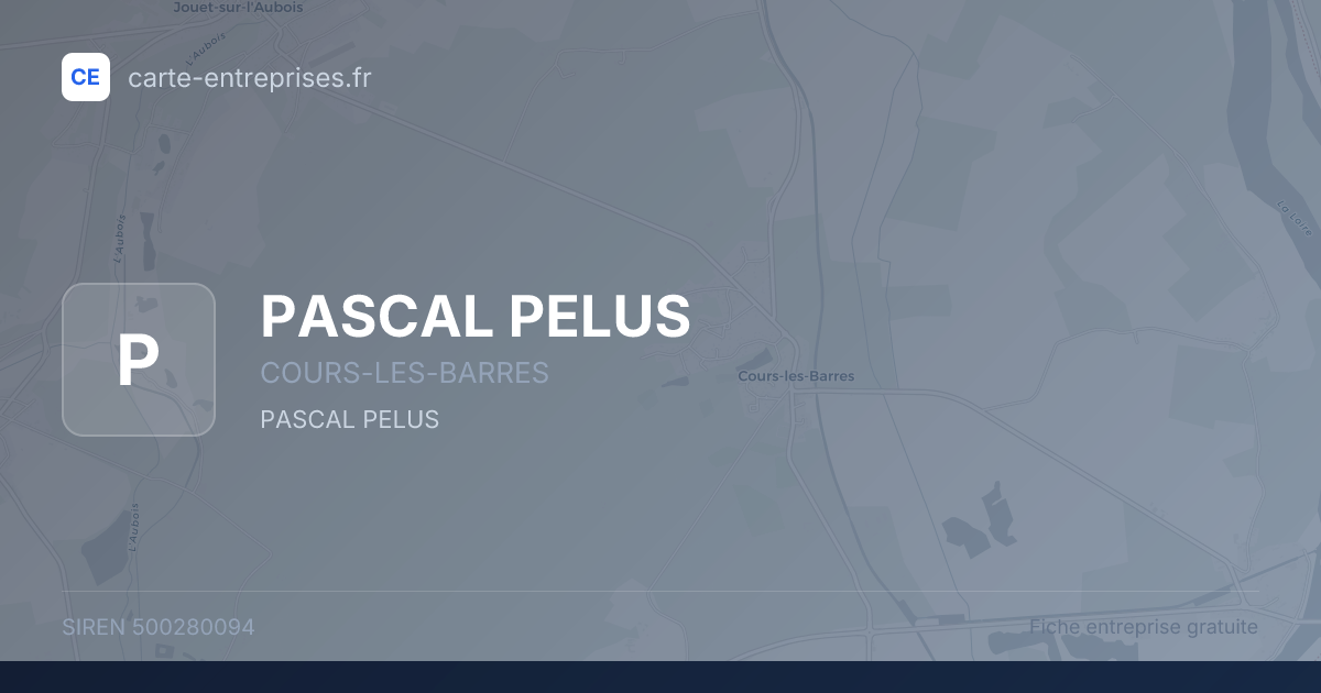 PASCAL PELUS — 500280094 — fiche entreprise