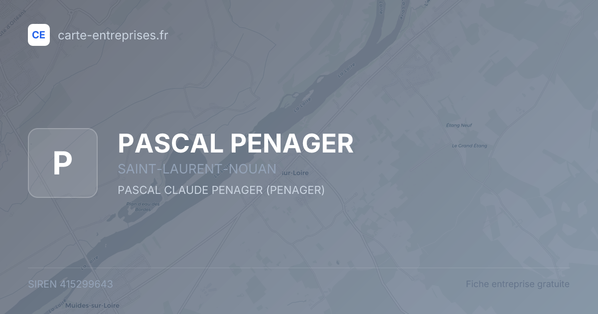 PASCAL PENAGER — 415299643 — fiche entreprise