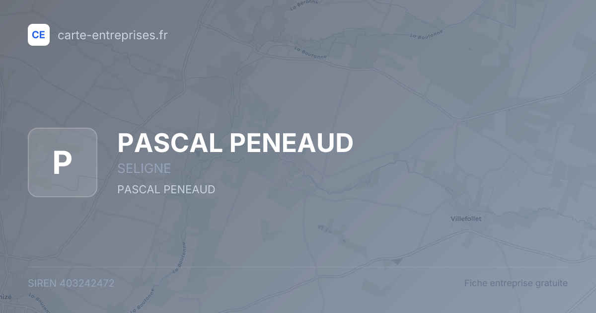 PASCAL PENEAUD — 403242472 — fiche entreprise