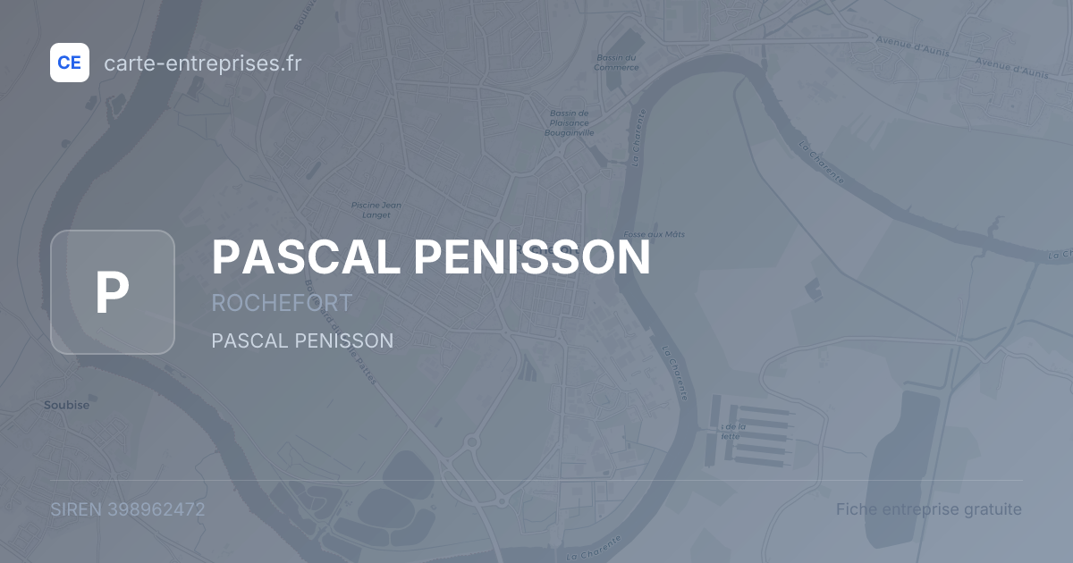 PASCAL PENISSON — 398962472 — fiche entreprise