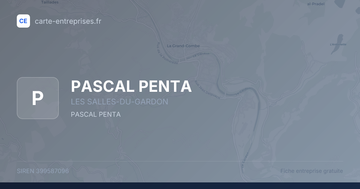 PASCAL PENTA — 399587096 — fiche entreprise