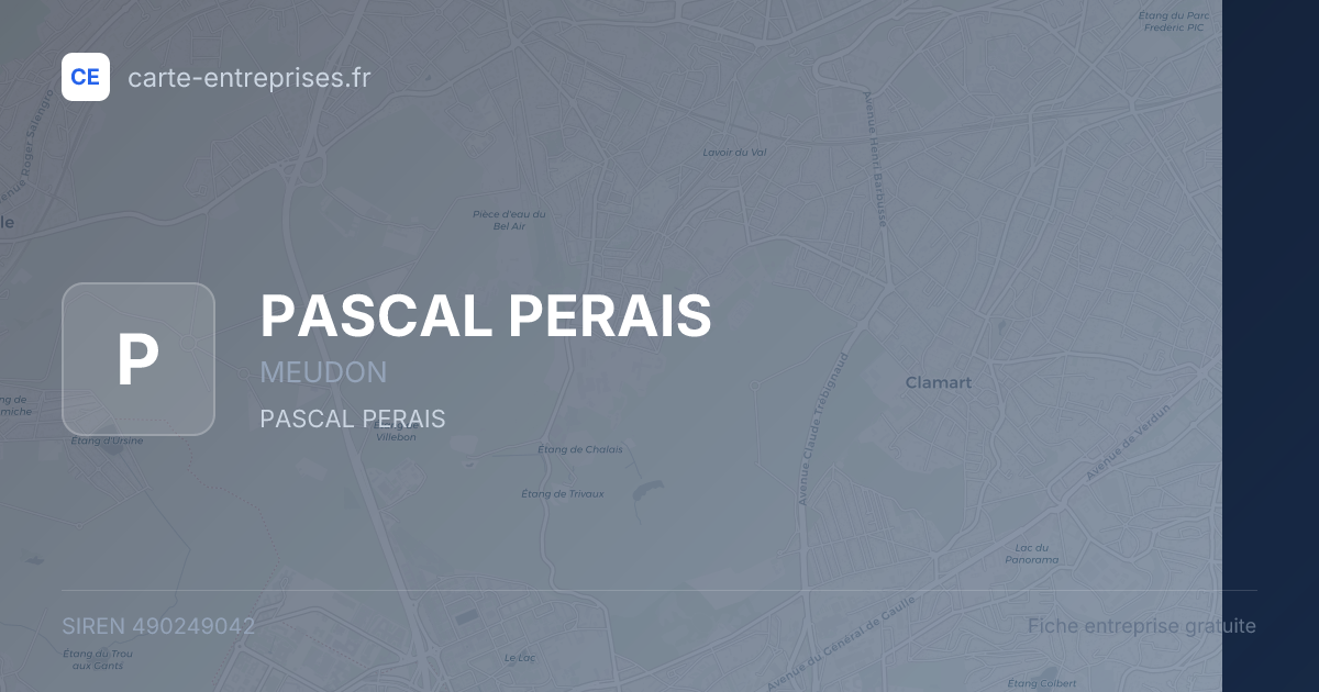 PASCAL PERAIS — 490249042 — fiche entreprise
