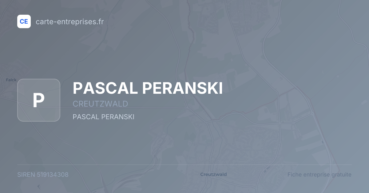 PASCAL PERANSKI — 519134308 — fiche entreprise