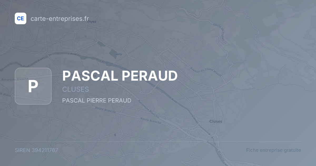 PASCAL PERAUD — 394211767 — fiche entreprise