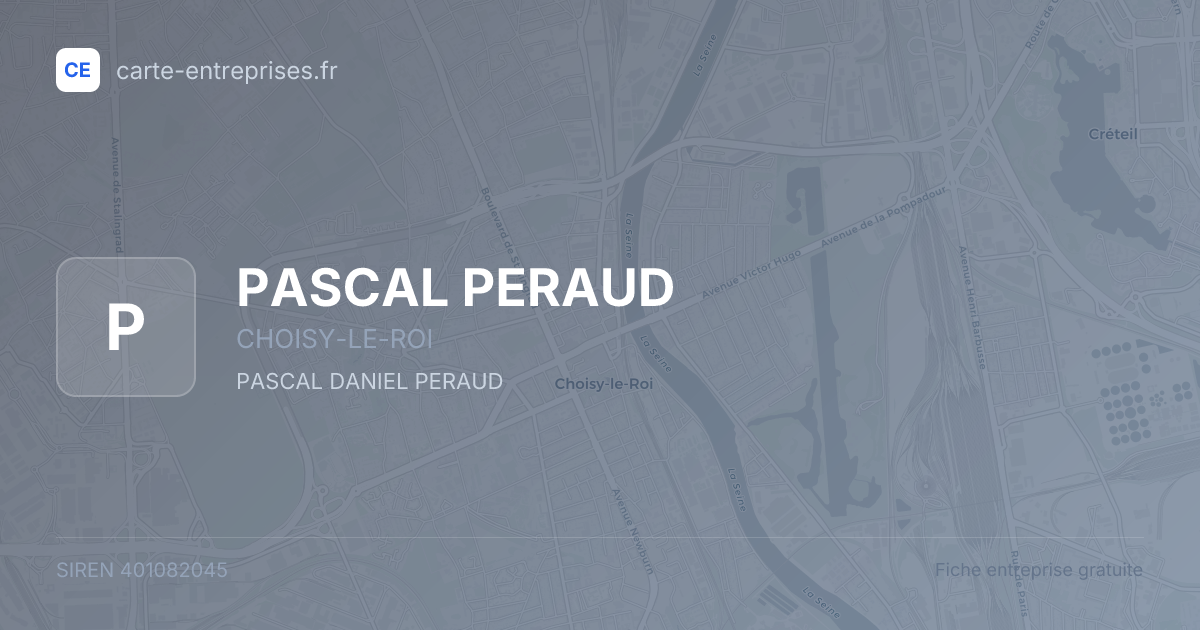 PASCAL PERAUD — 401082045 — fiche entreprise