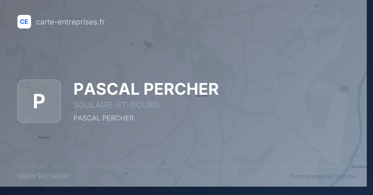 PASCAL PERCHER — 347798597 — fiche entreprise