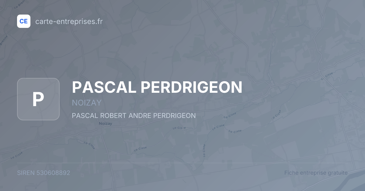 PASCAL PERDRIGEON — 530608892 — fiche entreprise