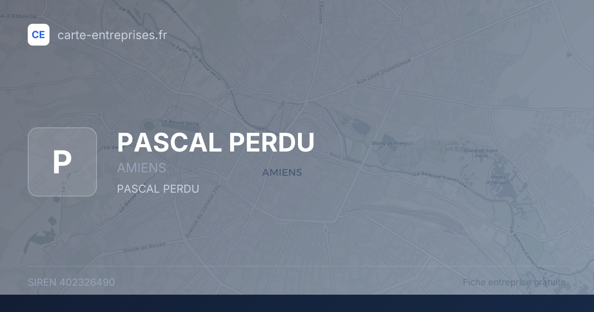 PASCAL PERDU — 402326490 — fiche entreprise