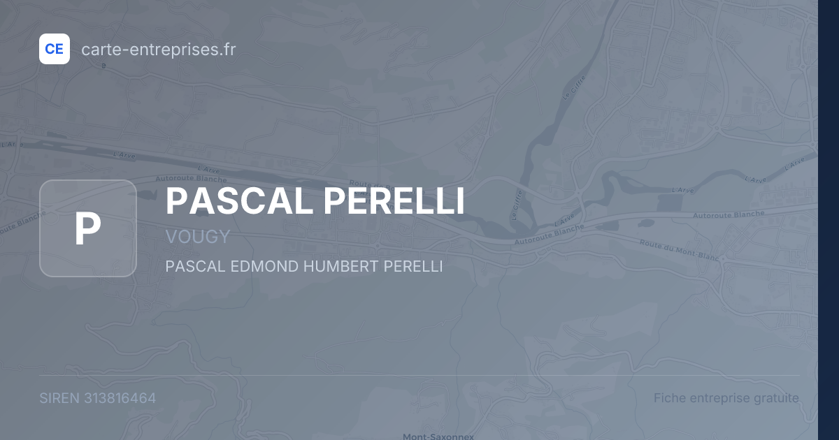 PASCAL PERELLI — 313816464 — fiche entreprise