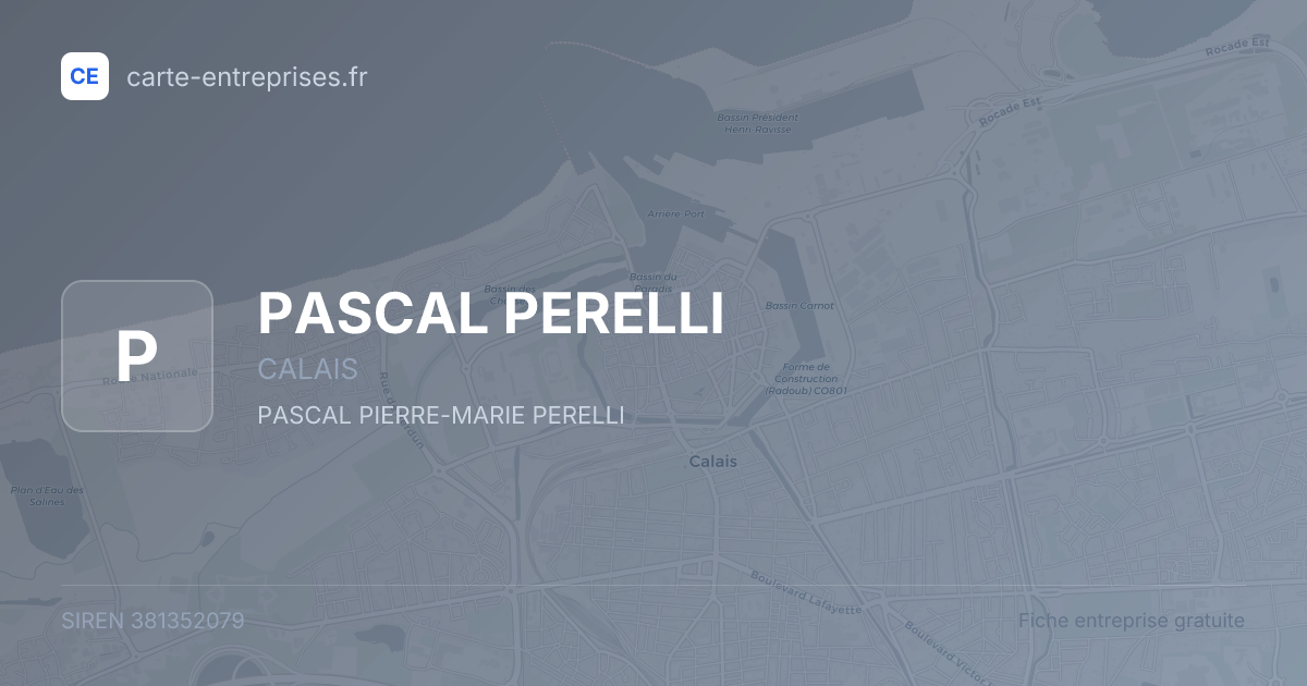 PASCAL PERELLI — 381352079 — fiche entreprise