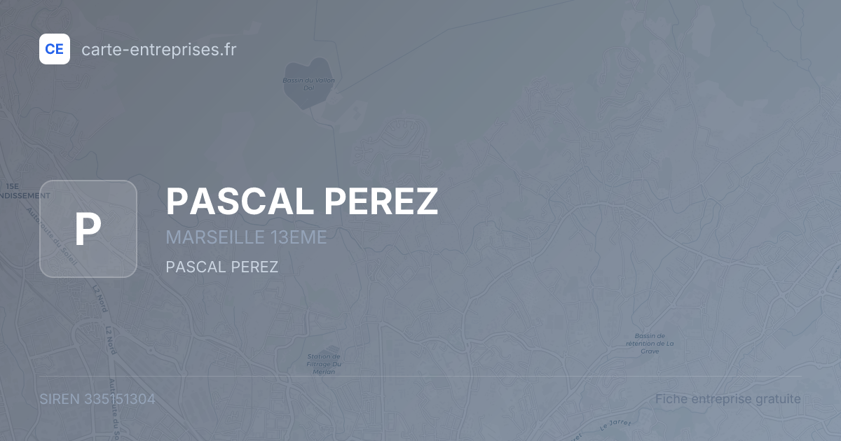 PASCAL PEREZ — 335151304 — fiche entreprise