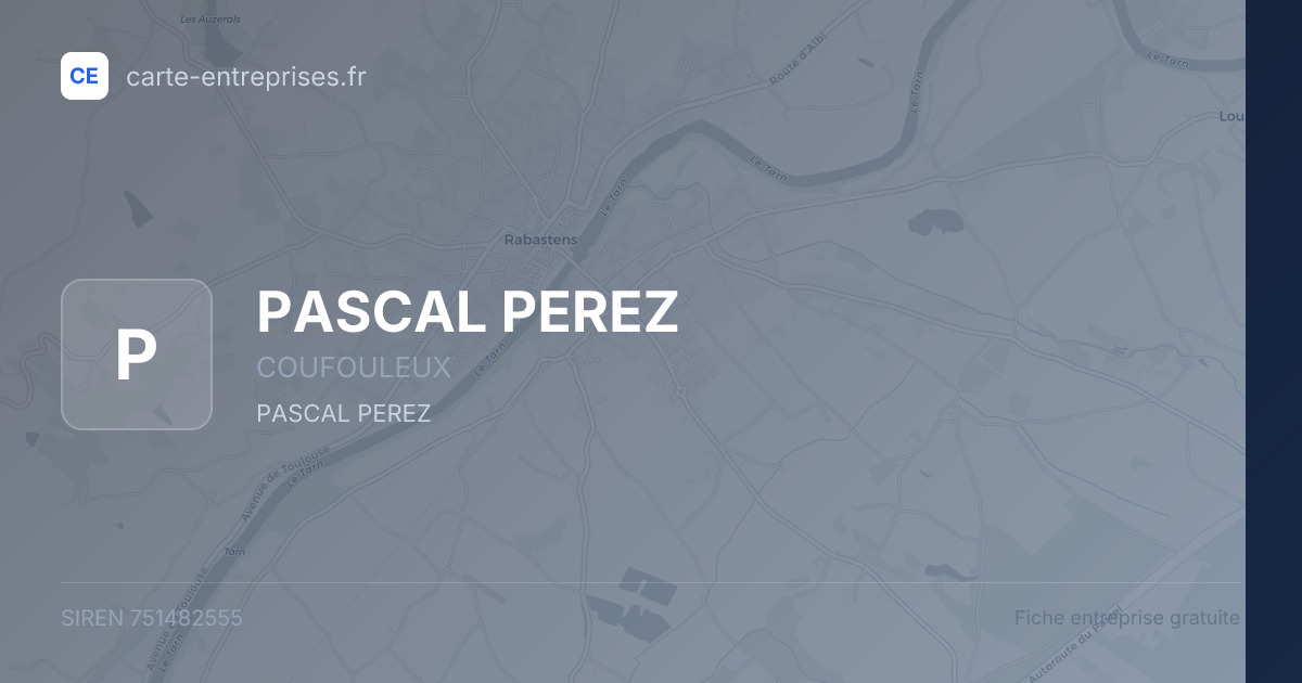 PASCAL PEREZ — 751482555 — fiche entreprise