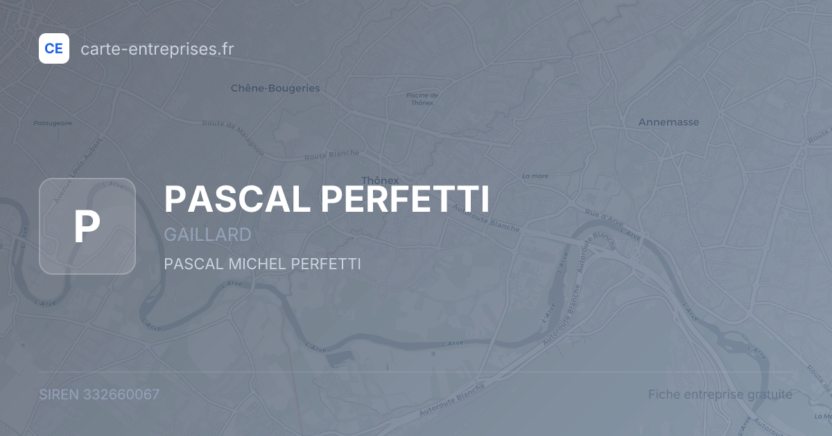 PASCAL PERFETTI — 332660067 — fiche entreprise