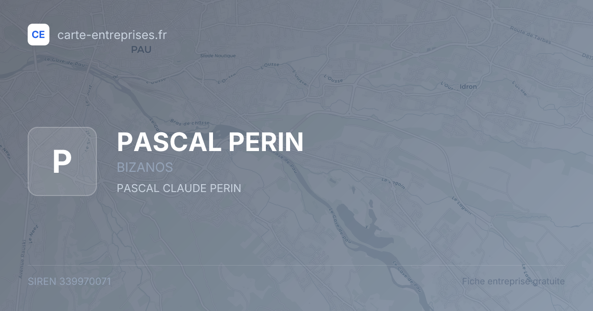 PASCAL PERIN — 339970071 — fiche entreprise