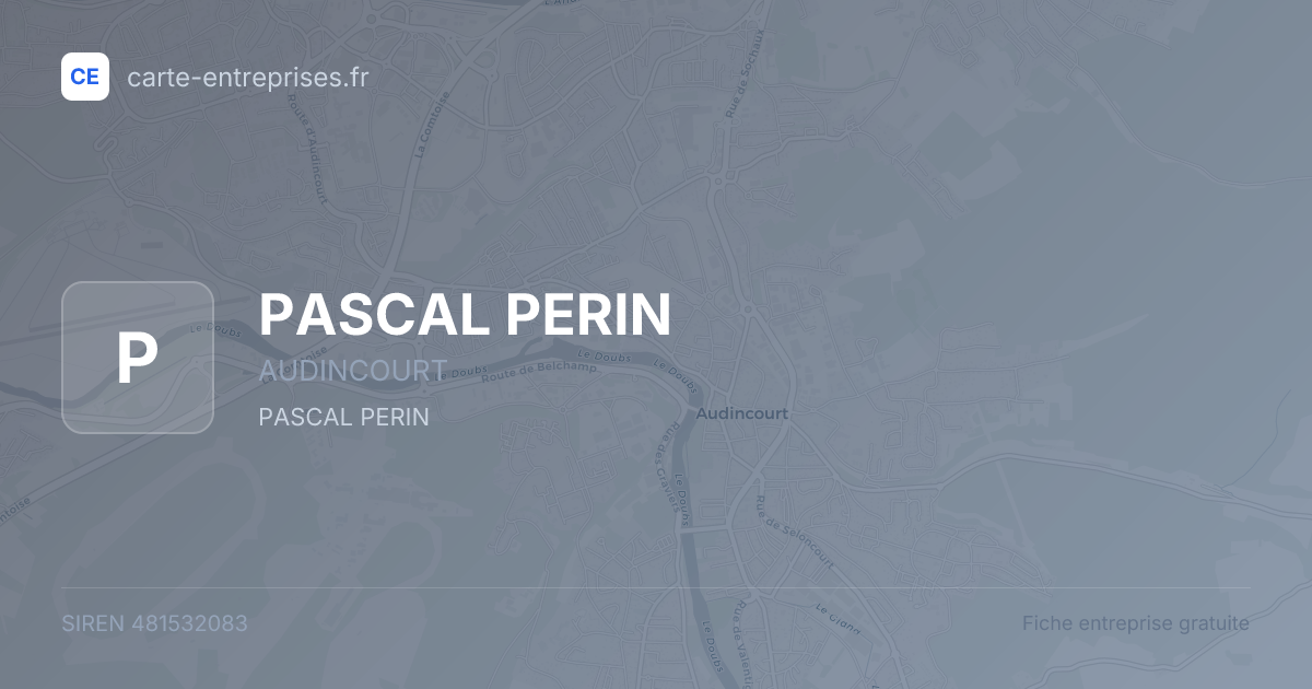 PASCAL PERIN — 481532083 — fiche entreprise