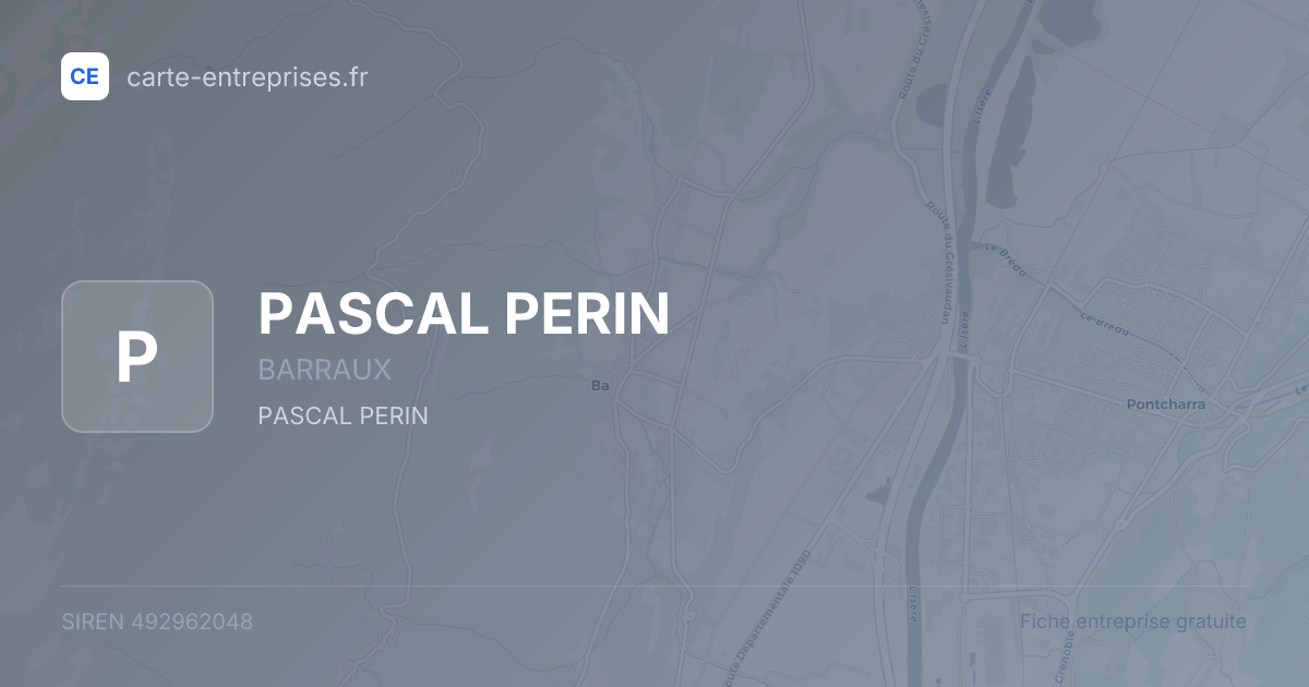 PASCAL PERIN — 492962048 — fiche entreprise