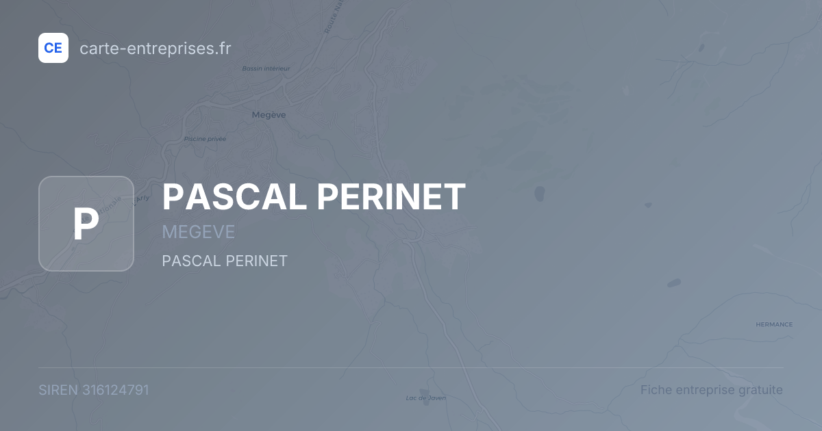 PASCAL PERINET — 316124791 — fiche entreprise