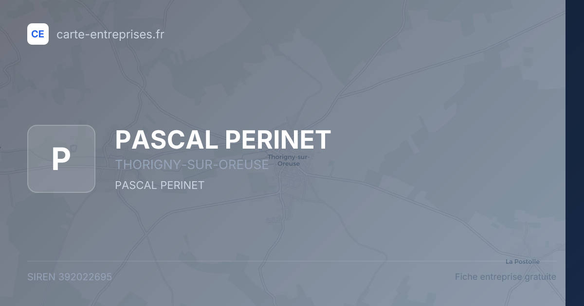 PASCAL PERINET — 392022695 — fiche entreprise
