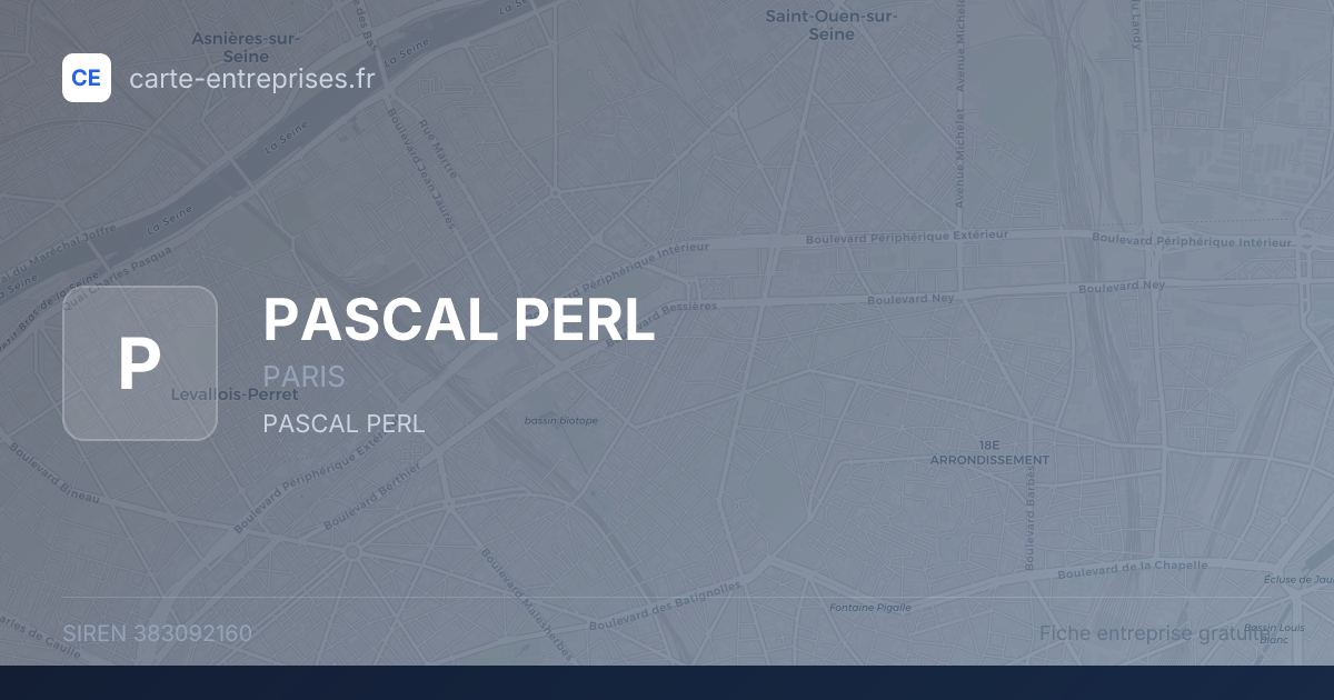 PASCAL PERL — 383092160 — fiche entreprise