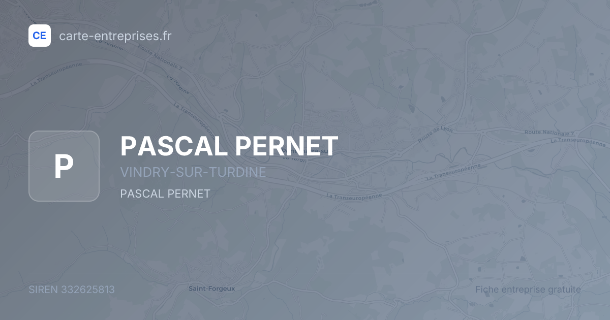 PASCAL PERNET — 332625813 — fiche entreprise