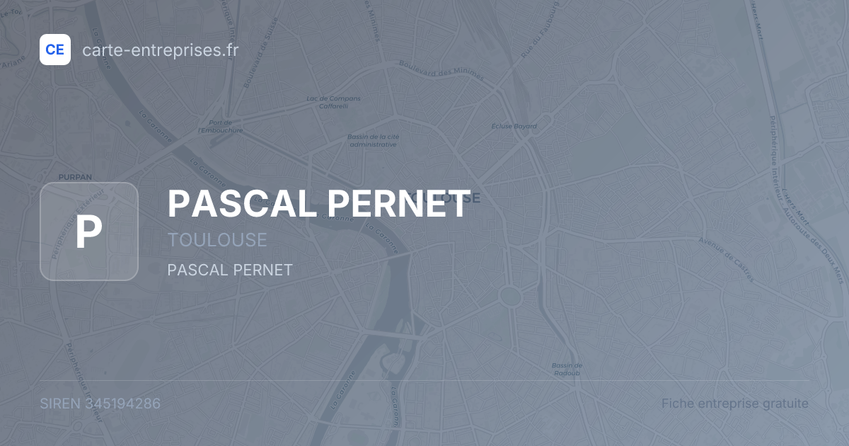 PASCAL PERNET — 345194286 — fiche entreprise