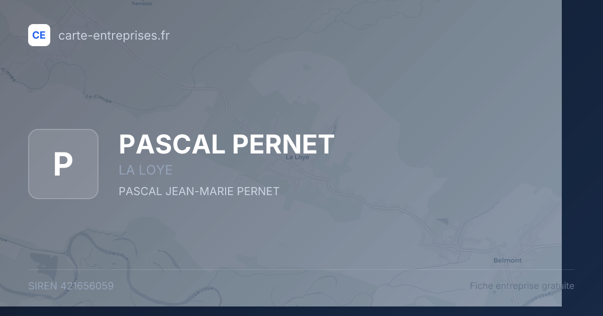 PASCAL PERNET — 421656059 — fiche entreprise