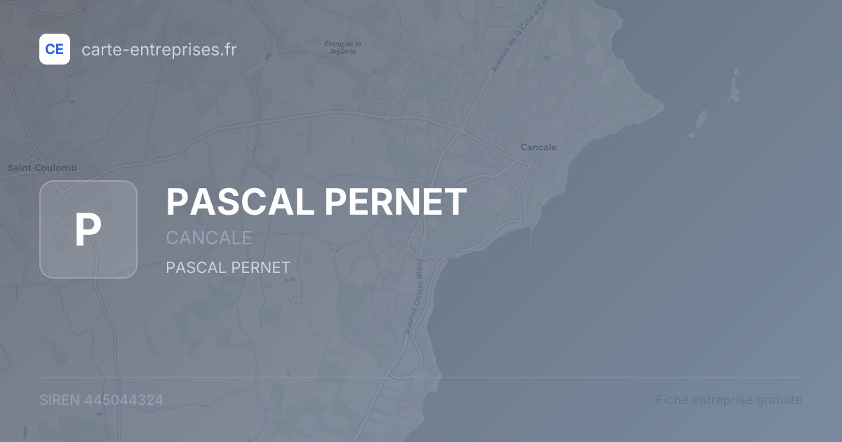PASCAL PERNET — 445044324 — fiche entreprise