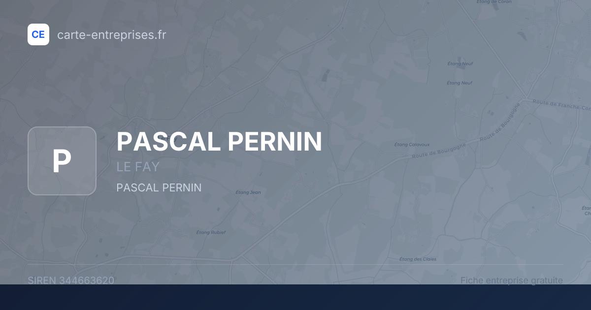 PASCAL PERNIN — 344663620 — fiche entreprise