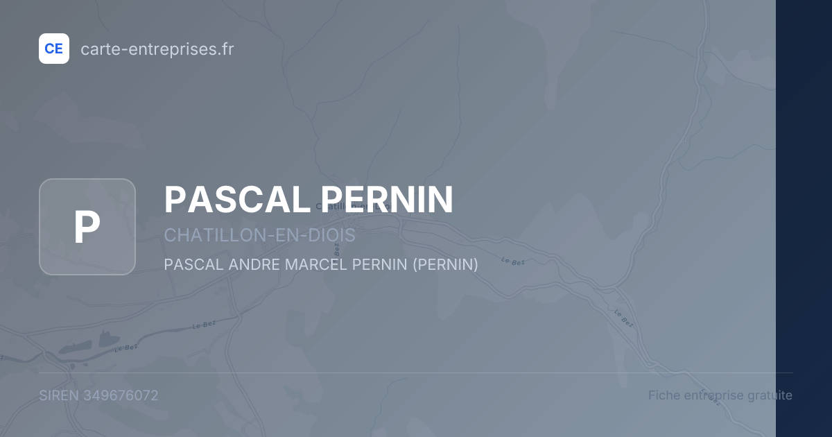 PASCAL PERNIN — 349676072 — fiche entreprise