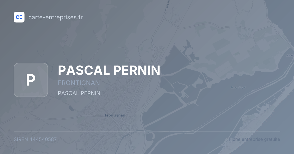 PASCAL PERNIN — 444540587 — fiche entreprise