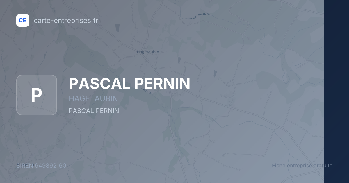PASCAL PERNIN — 949892160 — fiche entreprise
