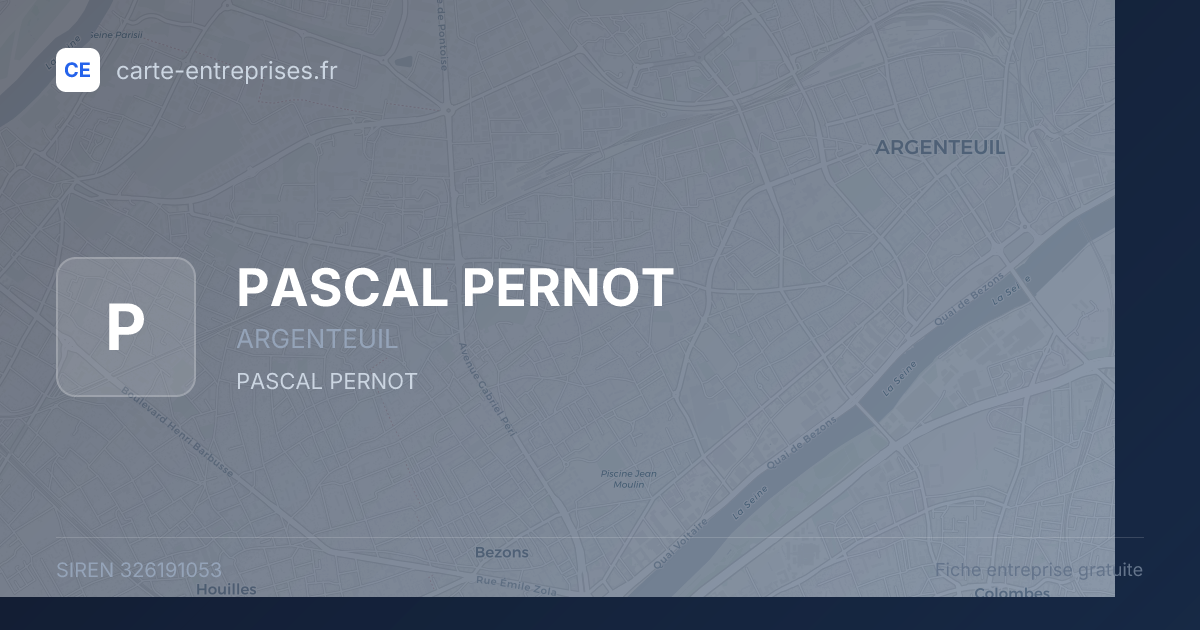 PASCAL PERNOT — 326191053 — fiche entreprise