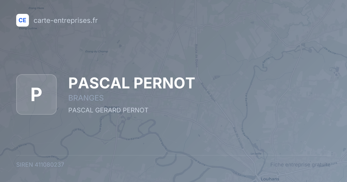 PASCAL PERNOT — 411080237 — fiche entreprise