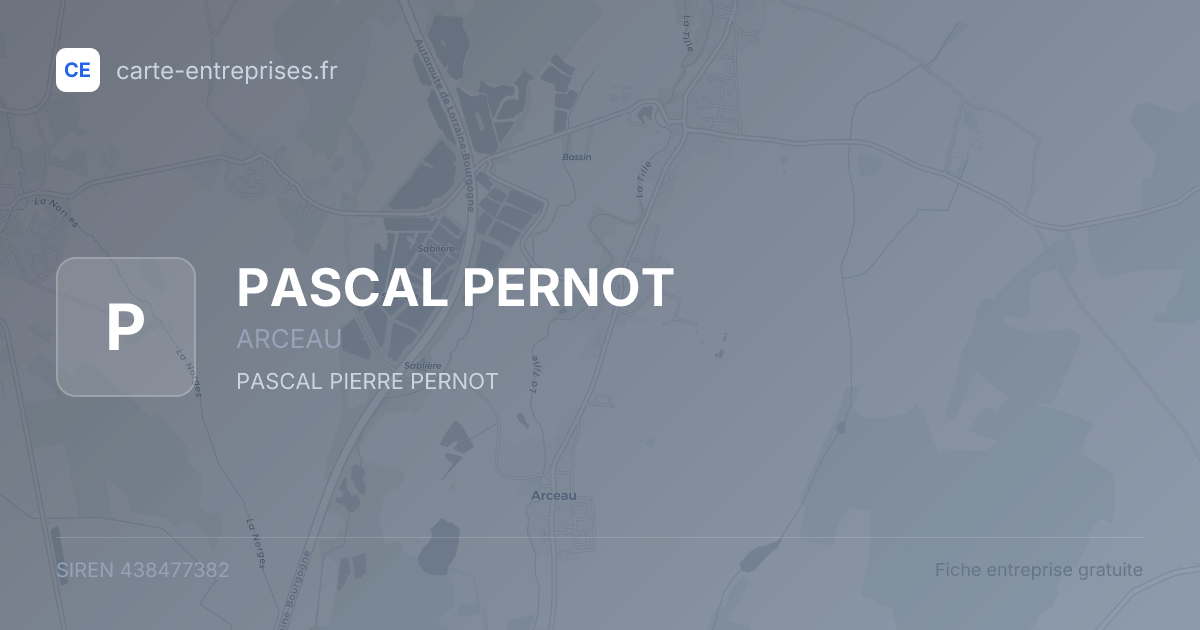 PASCAL PERNOT — 438477382 — fiche entreprise