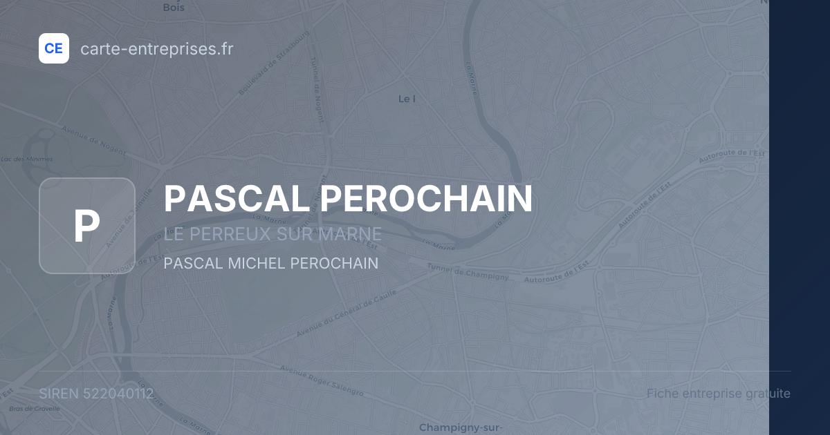 PASCAL PEROCHAIN — 522040112 — fiche entreprise