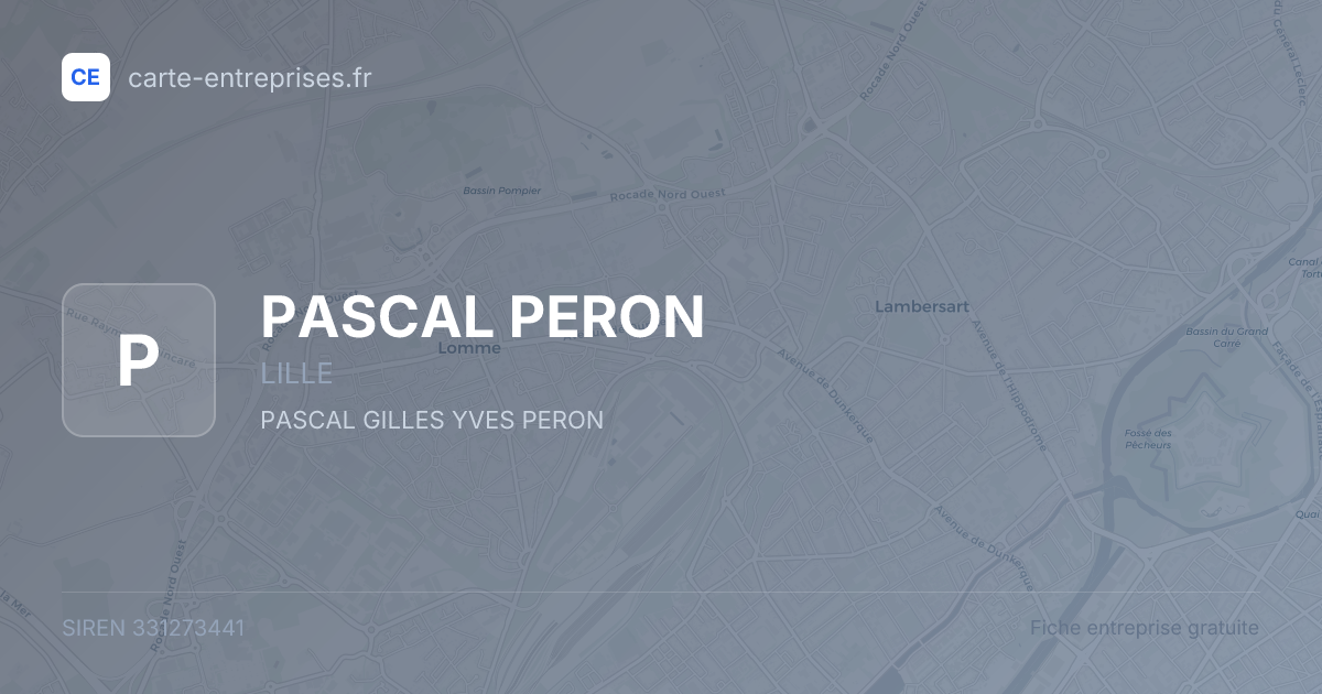 PASCAL PERON — 331273441 — fiche entreprise